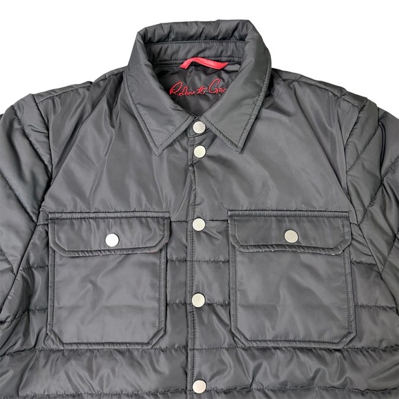 Robert Graham Quilted Puffer Jacket Mens Small Black Galaxy Lining Full Zip NEW - Picture 5 of 11